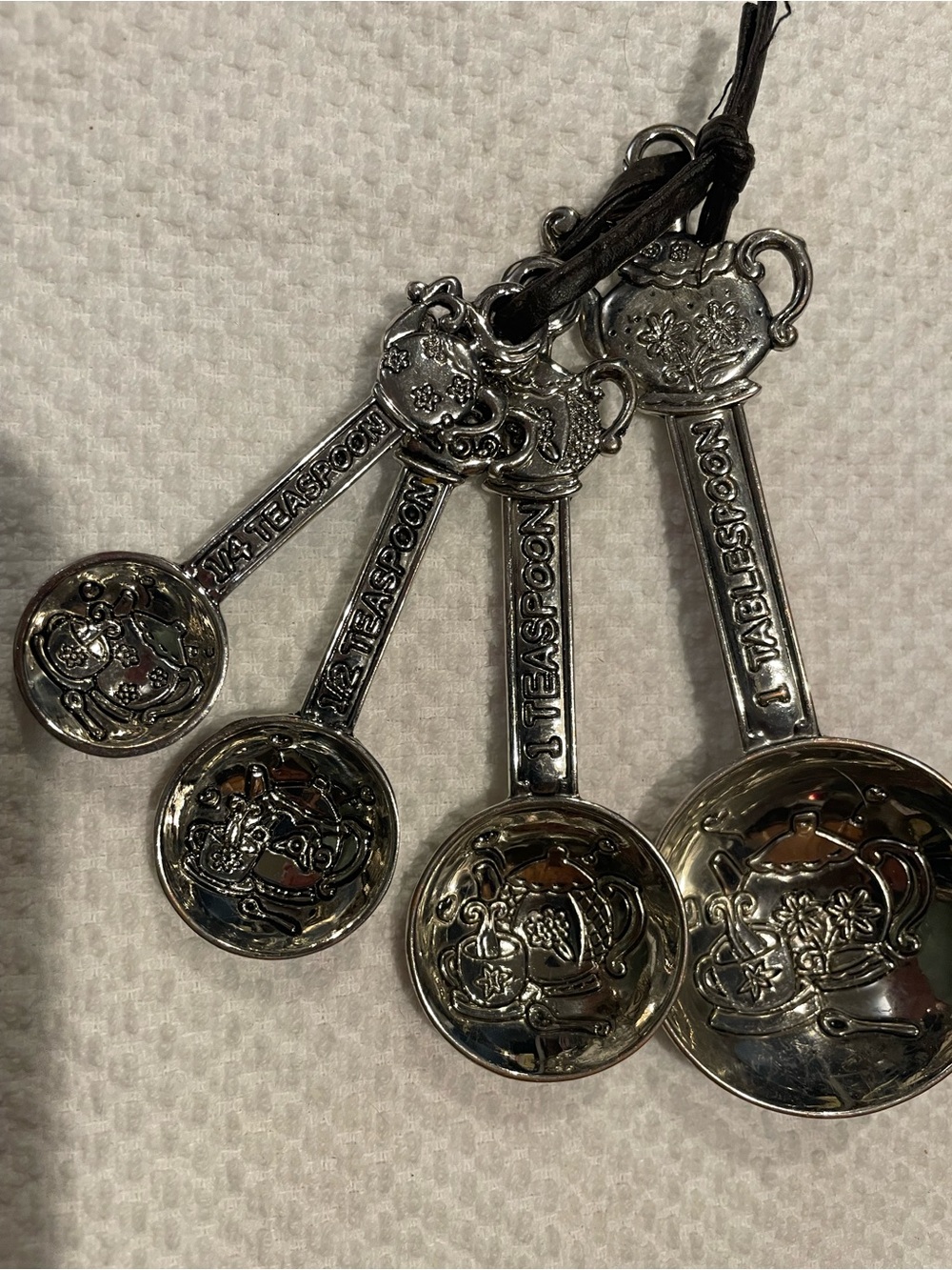 Source Unknown Silver-Tone Decorative Nesting Measuring Spoons - Picture 13 of 16